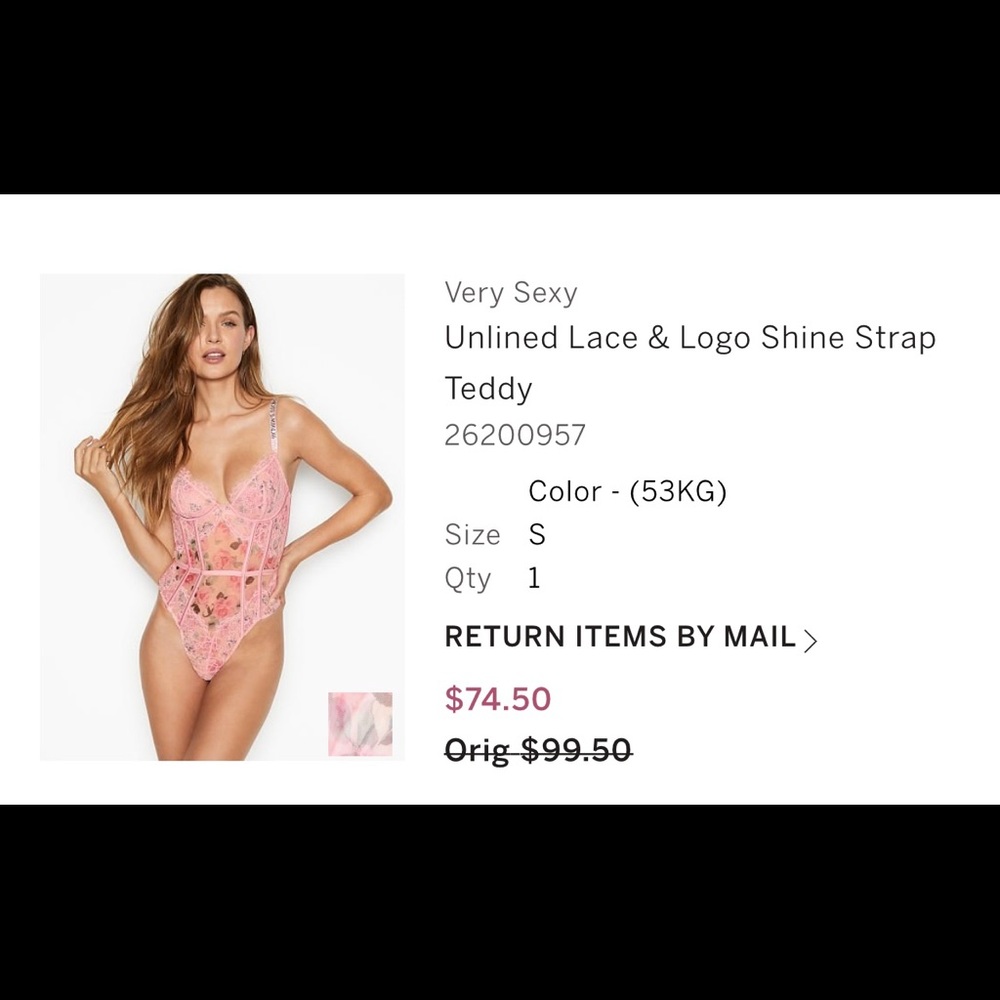 Victoria secret teddy small